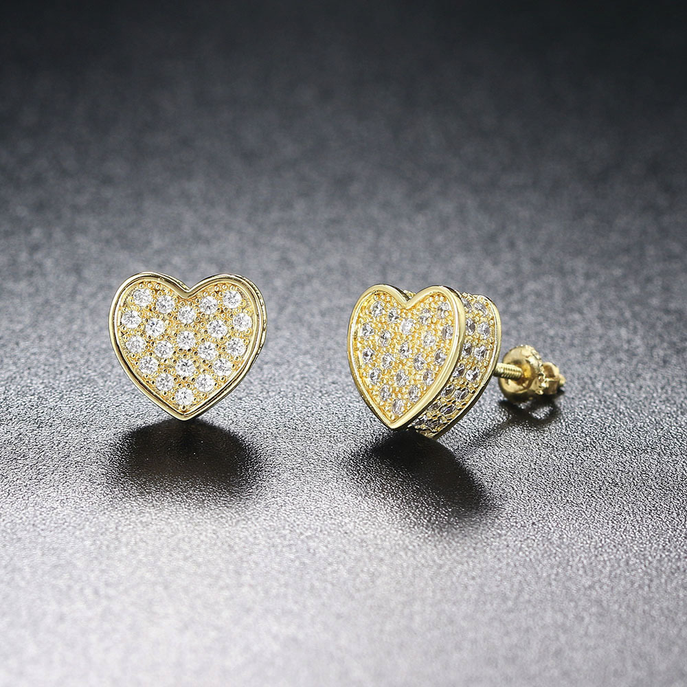 5g Weight Copper Ear Needle Material White Gold Plated, Gold Plated Plating Material Zircon Inlay Material Ear Studs Classification 1 Pair Quantity Daily, Party, Street Occasion Copper Material Round, Square, Heart Shape Pattern Unisex Gender Plating, Inlay Design Hip-Hop Style Gold, Silver Color 1 Pair Hip-Hop Round Square Heart Shape Plating Inlay Copper Zircon White Gold Plated Gold Plated Ear Studs 42