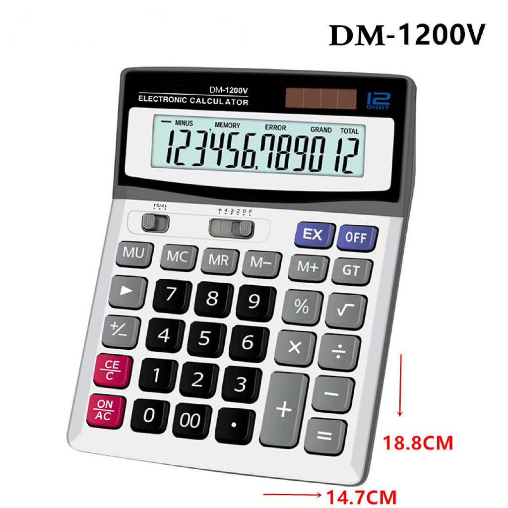 Factory direct selling solar desktop office computer cross -border spot wholesale 12 solar financial calculator 3