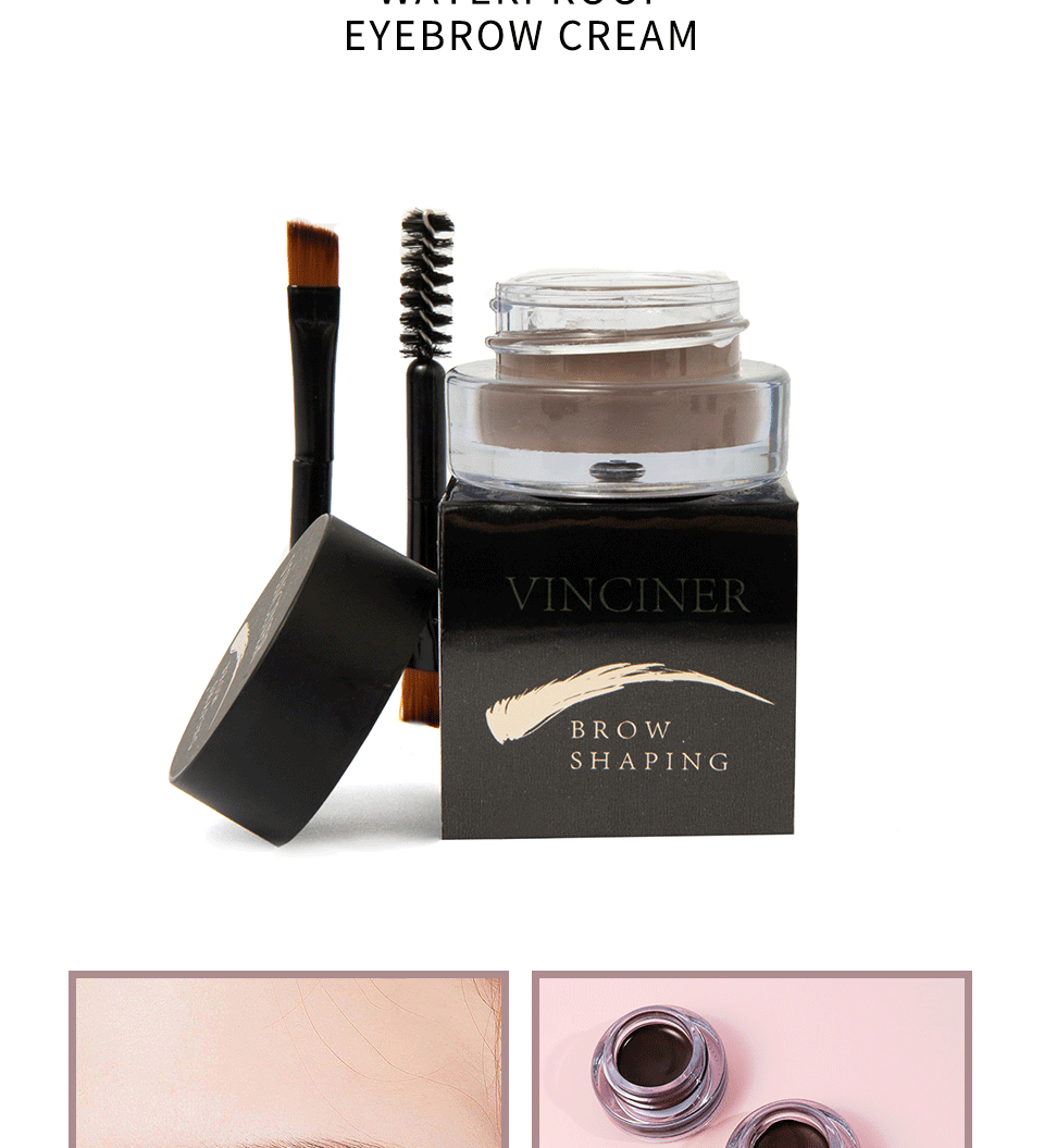 Title 4, 4 Farben wasserfeste, farbechte Augenbrauencrem...