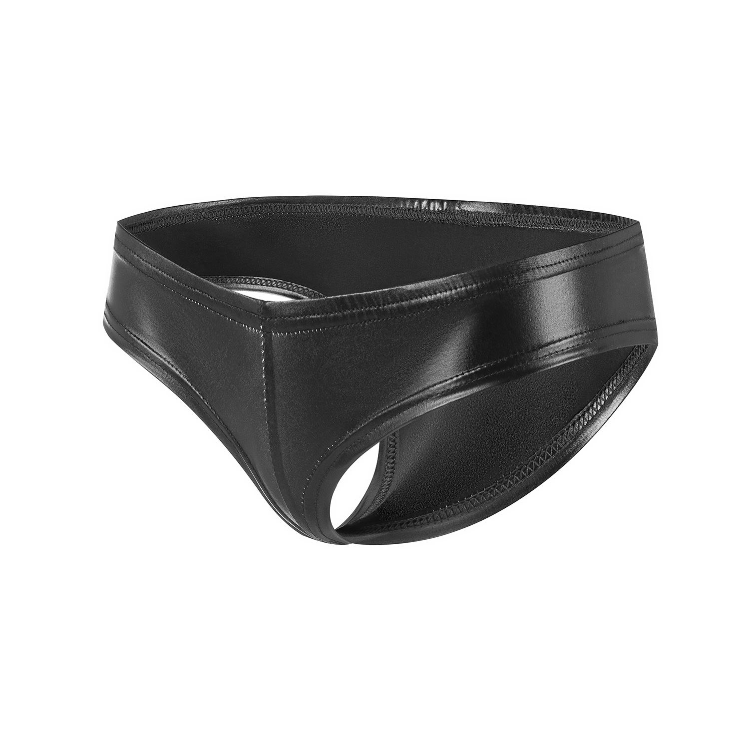 跨境产品 欧美高亮PVC漆皮性感塑形情趣三角短裤 无异味 尺码准确