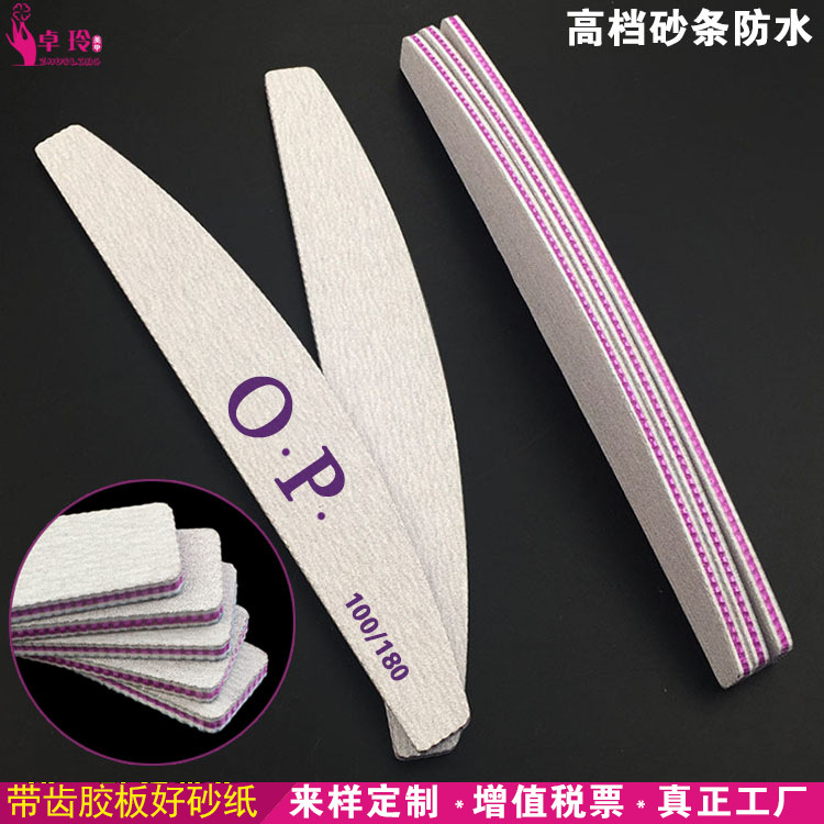 Lima de Uñas Media Luna de Papel de Lija de Doble Cara para Manicura y Moldear Uñas