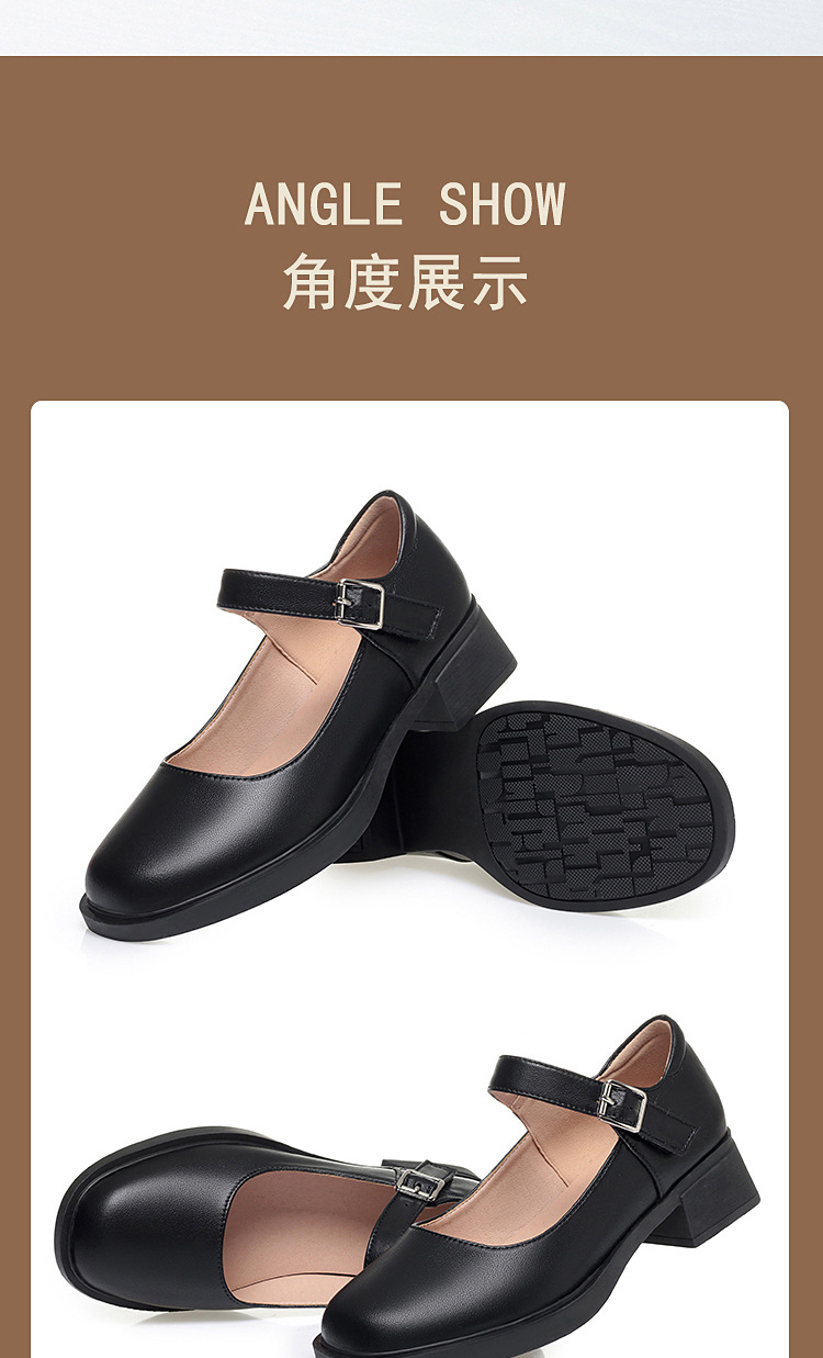 Sandal nữ quai chữ V đơn giản, đế thấp, da thật, hở mũi, chống trượt — Đen【kiểu xuyên thấu】 chi tiết 16