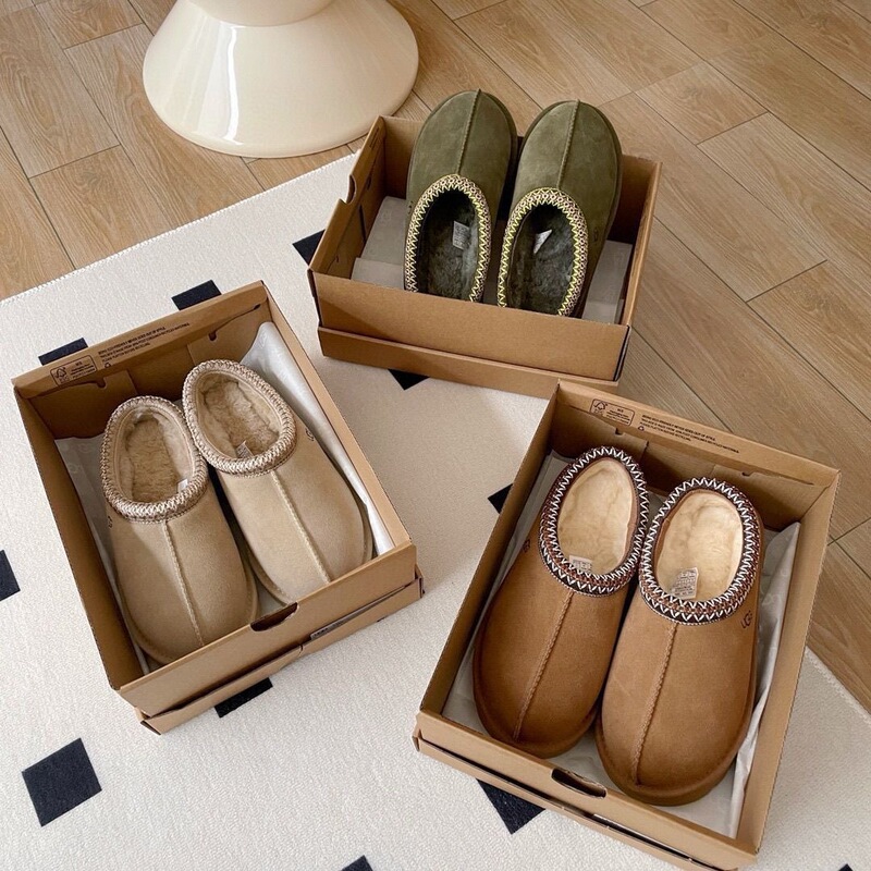Ethnic Tasman flat-soled genuine leather snow boots, warm, closed-toe, thickened women's shoes, cross-border, Wang Yibo's same style Ethnic Tasman flat-soled genuine leather snow boots, warm, closed-toe, thickened women's shoes, cross-border, Wang Yibo's same style