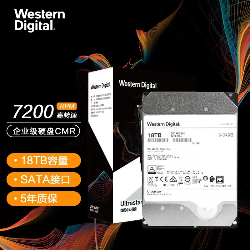 Оригинальный NAS-дисковый накопитель класса enterprise для WD, настольный, 7200 об/мин, 18 ТБ, гелий