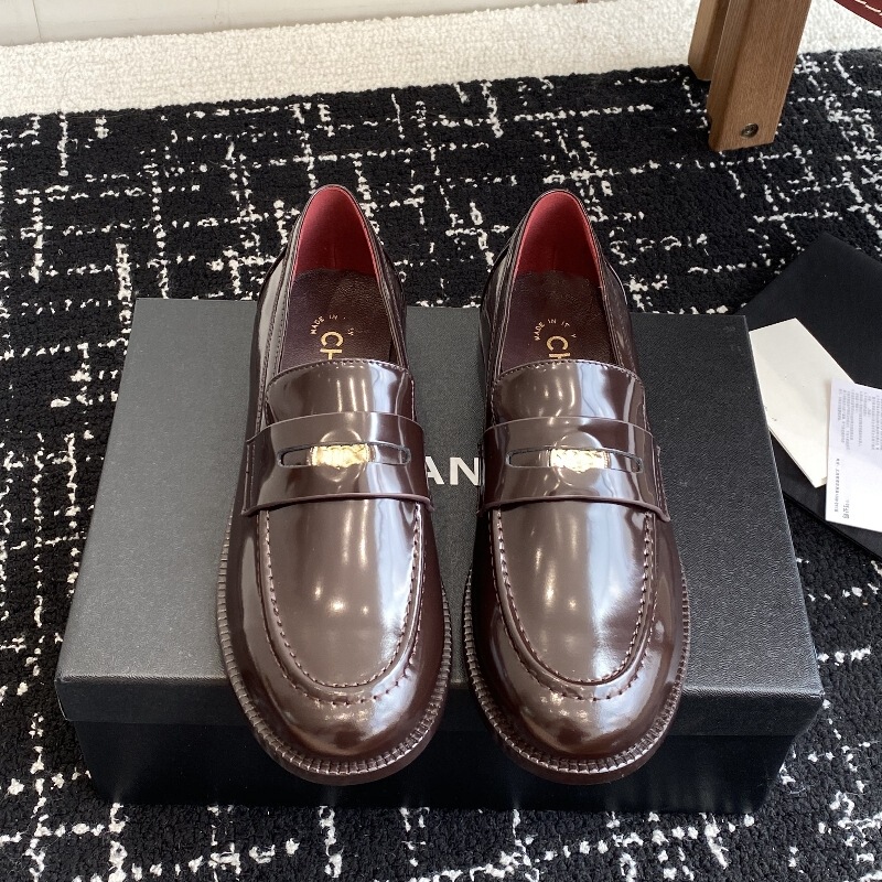 高品质小香开边珠平底乐福鞋女25ss秋冬新款优雅名媛气质真皮单鞋|undefined