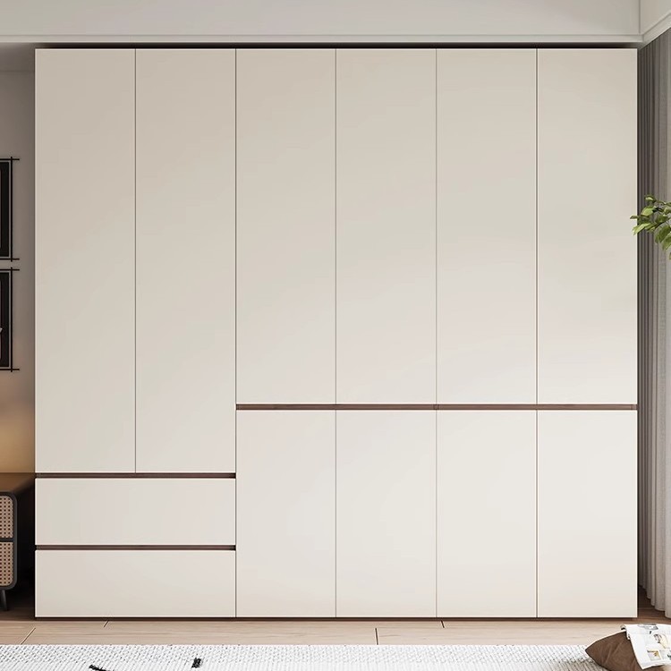 Wardrobe Bedroom Household Solid Wood Wardrobe Simple Children's Combination Hanging Wardrobe Thickened Storage Cabinet