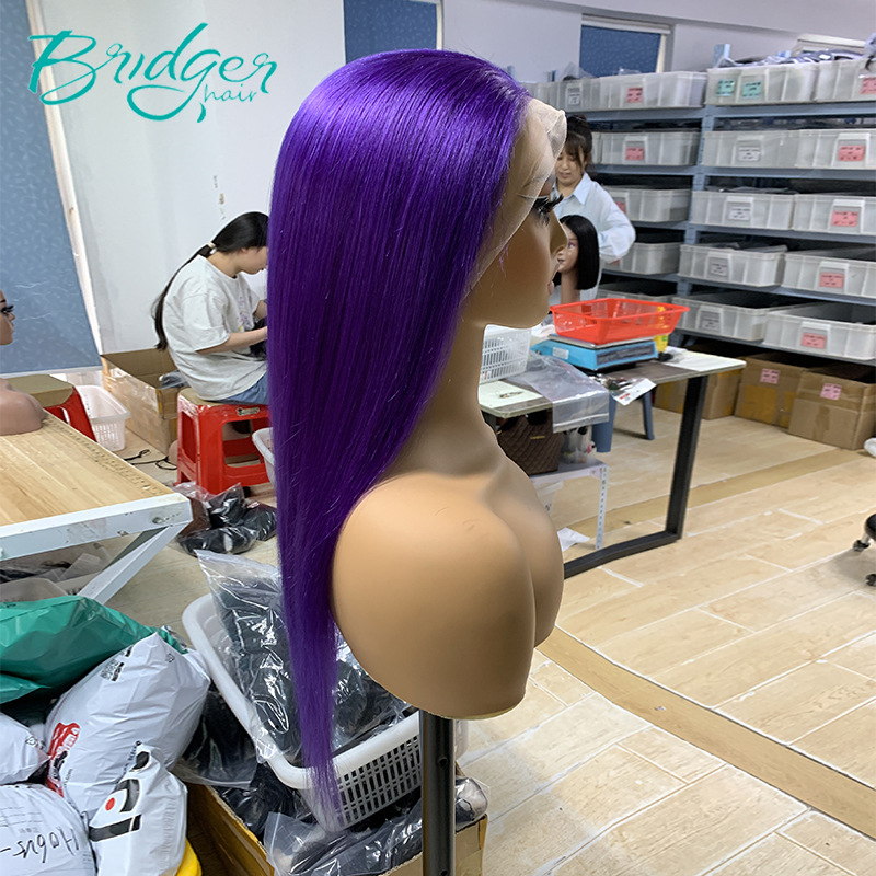 Violets cilvēku matu lace front parūka taisni mati_voghion.com