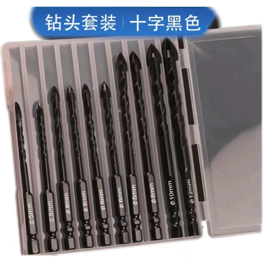 Шестиугольный крест с четырьмя лезвиями керамического стекла из спистого сплава многофункциональный стеклянный сверл