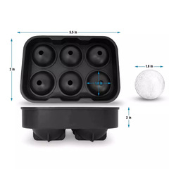 Amazon Silicone Ice Mold with Lid, Round and Square Ice Tray, Commercial Large 6-Cell Honeycomb Silicone Mold