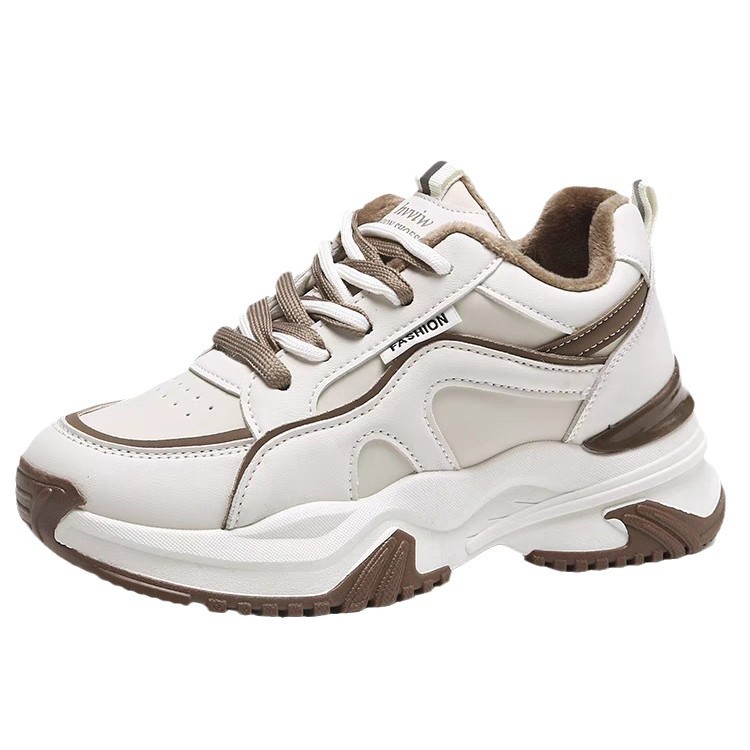 Zapatos de papá para mujeres 2025 nuevos zapatos de algodón calientes de invierno para mujeres zapatos deportivos casuales de suela gruesa