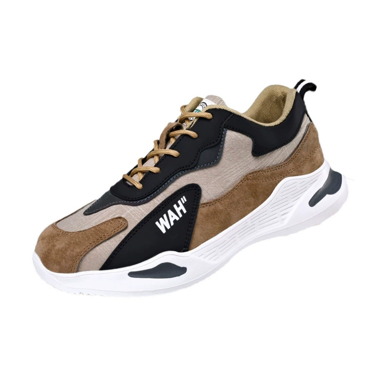 Оптовая продажа Новой модной защитной обуви, мужская легкая дышащая Рабочая обувь с защитой от ударов и пирсинга, мягкая и удобная защитная обувь