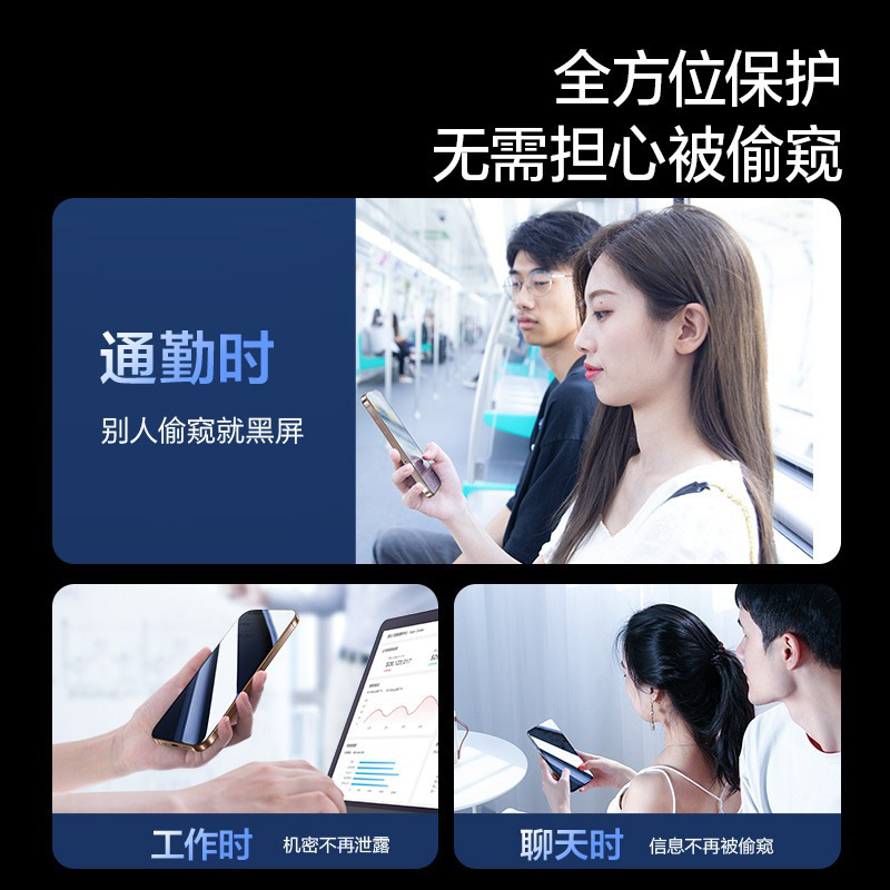 360度のぞき見防止フィルム Apple 16promax 強化フィルム iphone15/14 のぞき見防止 13pro 携帯電話フィルム X|undefined
