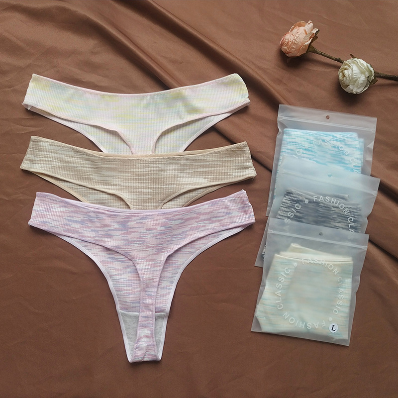 Amazon Foreign Trade T-Pants Girls Sexy Seamless Underwear European and American Low Waist T-Pants Women's Pure Desire T-Pants