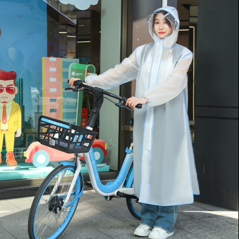 レインコート ロング 全身防雨電気自動車 レディース シングル メンズ 電動自転車 大人用 サイクリング ポンチョ|undefined