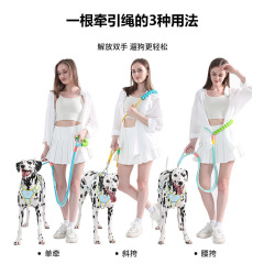 大型犬用ペットリード、屋外犬用防爆多機能犬用リード、脱走防止犬用リード、調節可能なPチェーン