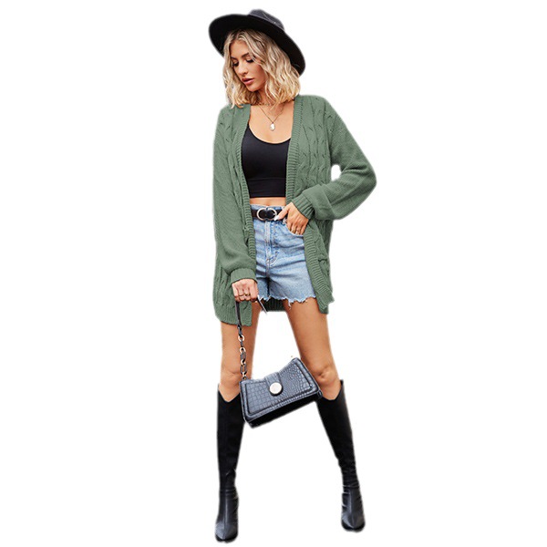 Damenbekleidung Halloween Twist Sweater Jacke Modischer lockerer Cardigan-Pullover mit Taschen_voghion.com