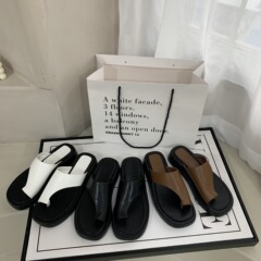 685-5~2024年夏季新款松糕厚底法式復古高級感套趾涼拖鞋女外穿