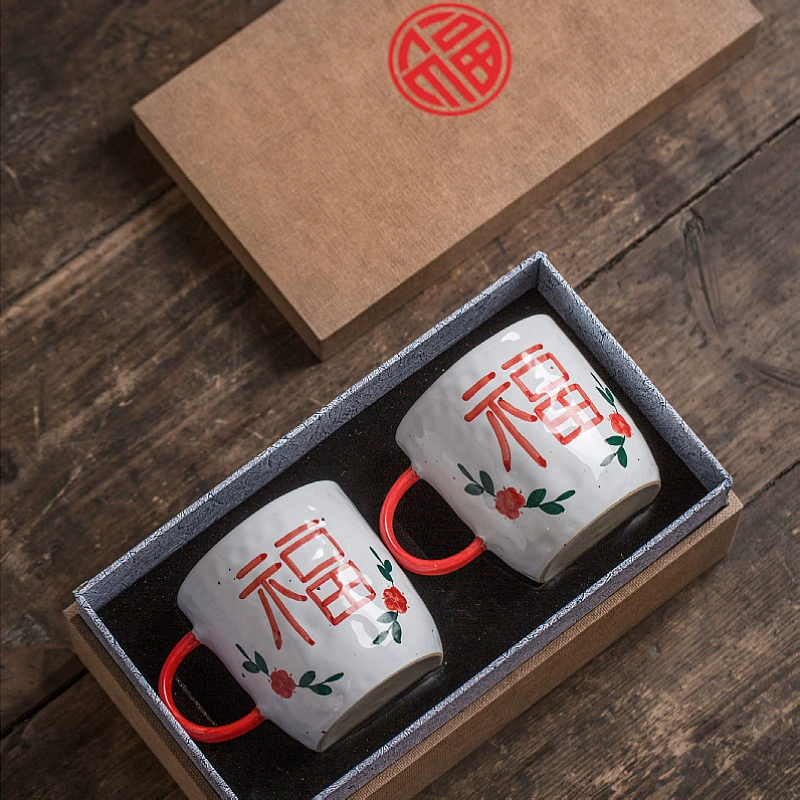 Ceramic gift box, tableware, set, hand painting, Birthday gift
