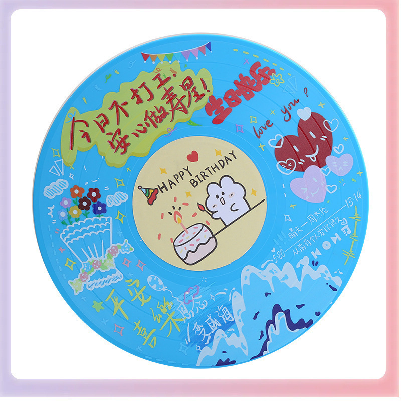 クリエイティブ落書きビニールレコード装飾バーパブインテリア壁装飾レトロノスタルジックな壁古いレコード装飾|undefined