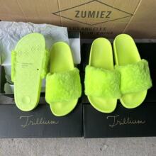 外贸原单毛绒女拖鞋圆头经典舒适新款休闲女鞋