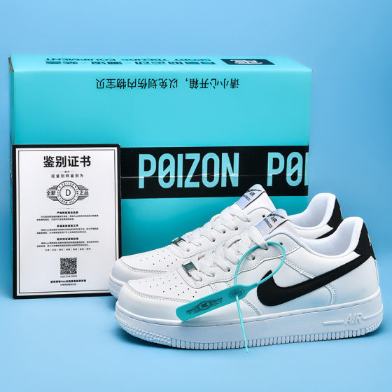 Strict Selection of Putian aj Men's Shoes Board Shoes Air Force One English Summer dunk Black and White Shoes Women's Low-top Students sneaker