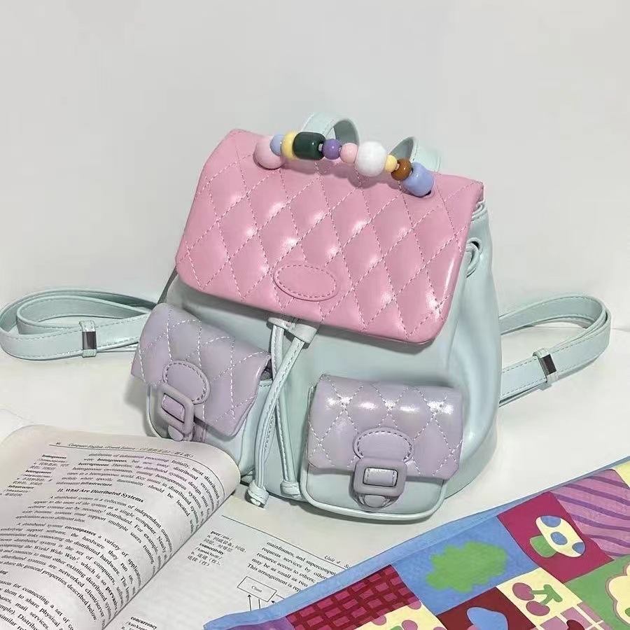 2024 summer new cute girl macaron lightweight and versatile lazy style small backpack_voghion.com