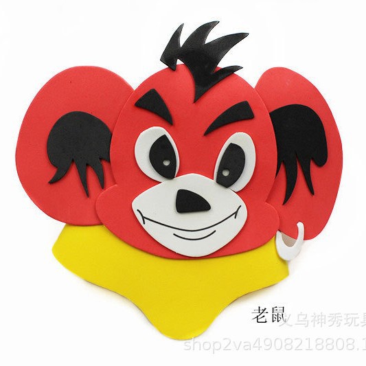 Día del niño Eva sombrero para el sol actividades entre padres e hijos dibujos animados animal tocado doce tocado del zodiaco