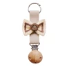 With bow, apricot, wooden, flowered