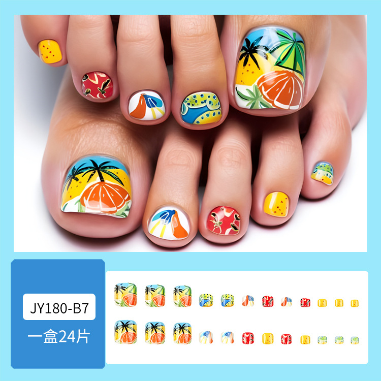 Hot Girl Summer Beach Coconut Tree Nail Nail Sencillo Shell Snigle Nail Parche de uñas Venta caliente en Europa y América