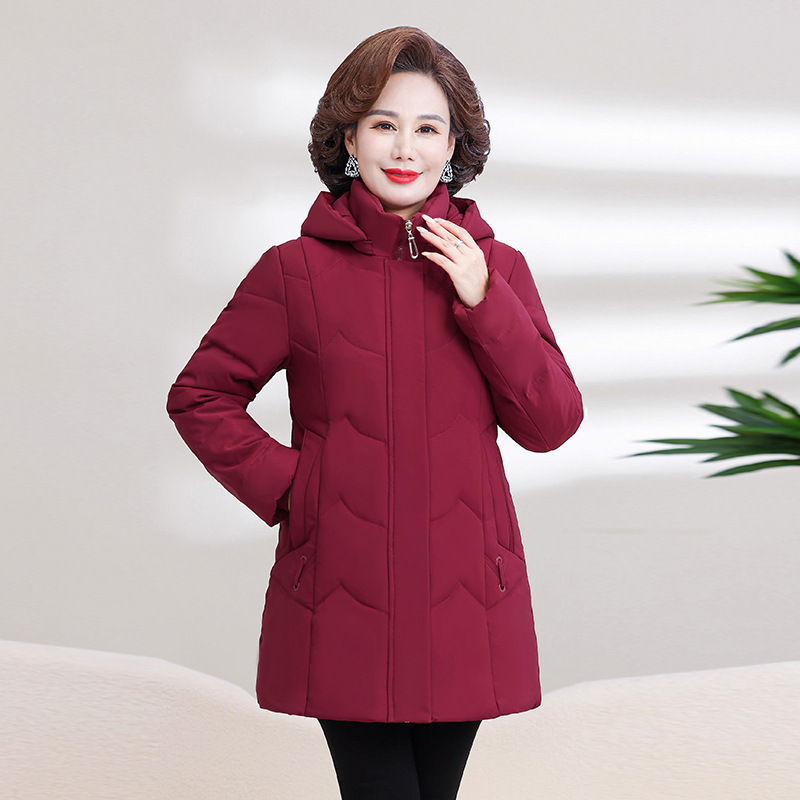 高档防寒白鸭绒羽绒服女中长款2025新款时尚修身显瘦女士保暖外套