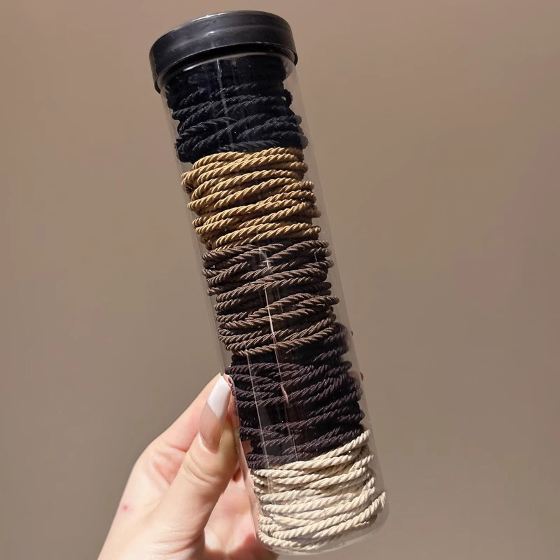 Bandas de goma de cola de caballo de alta altura, anillo de cabello de alta elasticidad, cuerda de cabello duradera, 2025 nueva cuerda de cabeza de temperamento simple