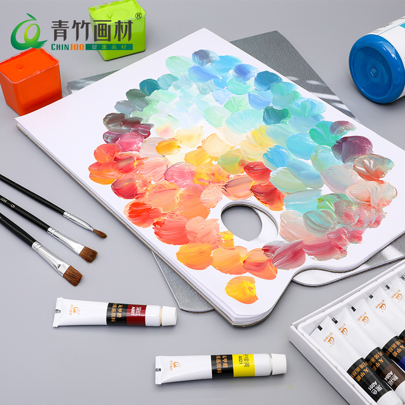 Acuarela paleta de gouache pintura de arte desechable sin lavado extraíble color mezcla de papel acrílico pintura al óleo tradicional pintura china Placa de mezcla de color