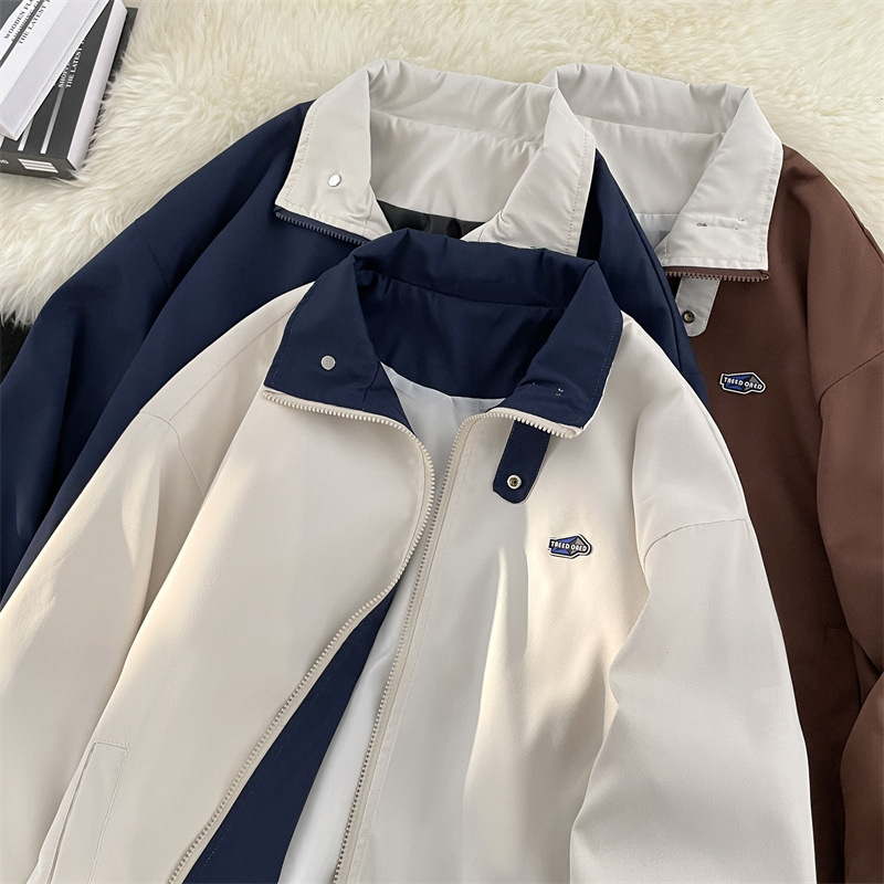 Apricot brown vintage American Work Coat Men's and Women's Spring and Autumn National Tide Loose Charge Clothes Couple's Men's Jacket Apricot brown vintage American Work Coat Men's and Women's Spring and Autumn National Tide Loose Charge Clothes Couple's Men's Jacket