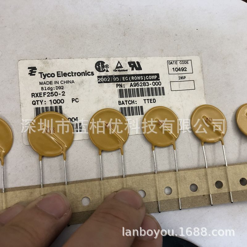 RXEF250-2 XF250 TYCO泰科直插件PPTC可自恢复保险丝 管 2.5A 72V