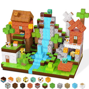 New Product My Magnetic Forest Series Square Magnetic Building Blocks DIY Creative Building Scene Toy Gift