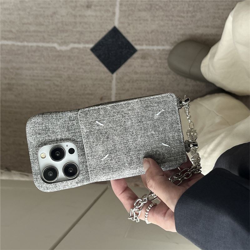 Hand-stitching card crossbody-gray