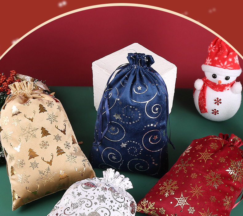 13g Weight Gift Bags Event & Party Supplies 1 Piece Quantity Holiday, Daily Occasion Christmas Simple Style Classic Style Christmas Tree Snowflake Flocking Holiday Daily Gift Bags Gift Wrapping Supplies