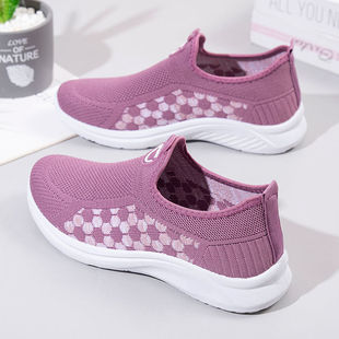 New Style Old Beijing Cloth Shoes for Women, Breathable Mother's Shoes, Middle-Aged and Elderly Walking Shoes, Casual Sports Running Shoes
