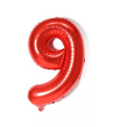 Globo de aluminio rojo del helio de los niños, globo del número del papel de aluminio de 32 pulgadas, de 0 a 9 pulgadas, compromiso image 17