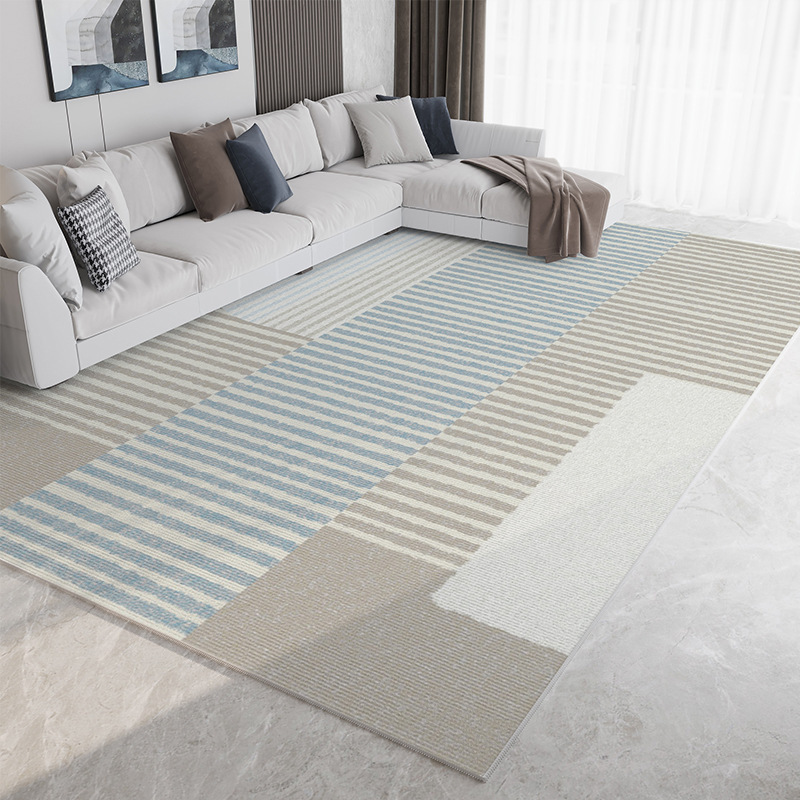 Alfombra de sala de estar nórdica transfronteriza, alfombra de sofá de lujo de alto nivel, alfombra de mesa de té, alfombra de cama de dormitorio minimalista, fabricante de etiquetas
