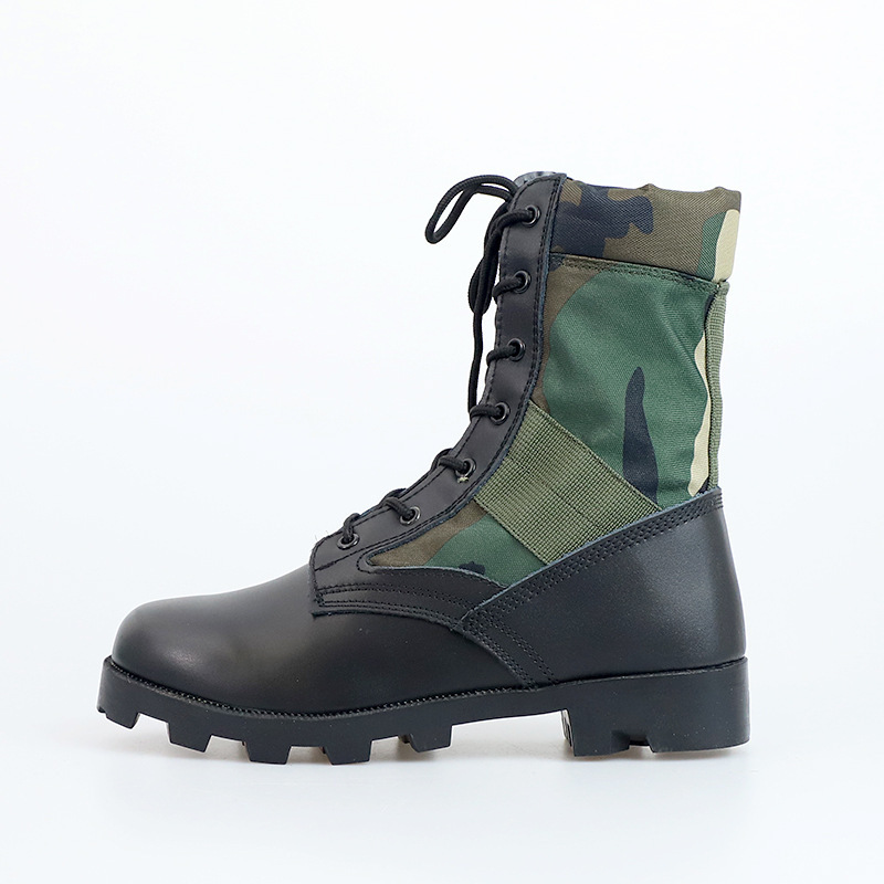 Men's and Women's High-Top Panama Desert Boots Green Outdoor Hiking Boots Camouflage Combat Boots Outdoor Training Boots