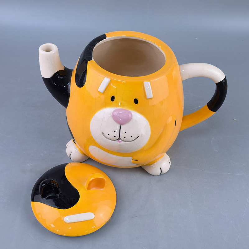 Cerámica linda Shiba Inu tetera nube blanca cerámica dibujos animados 3D estilo animal hervidor cafetera vajilla de Navidad