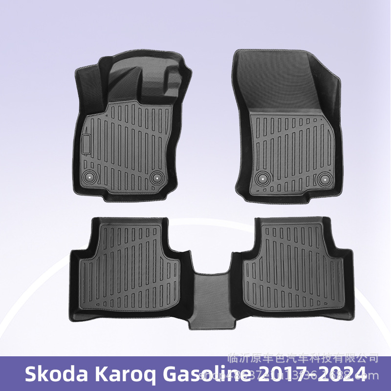 Aplicable a Skoda Karoq2017 - 2024 combustible 3D todo el tiempo material TPE almohadilla para los pies almohadilla del maletero