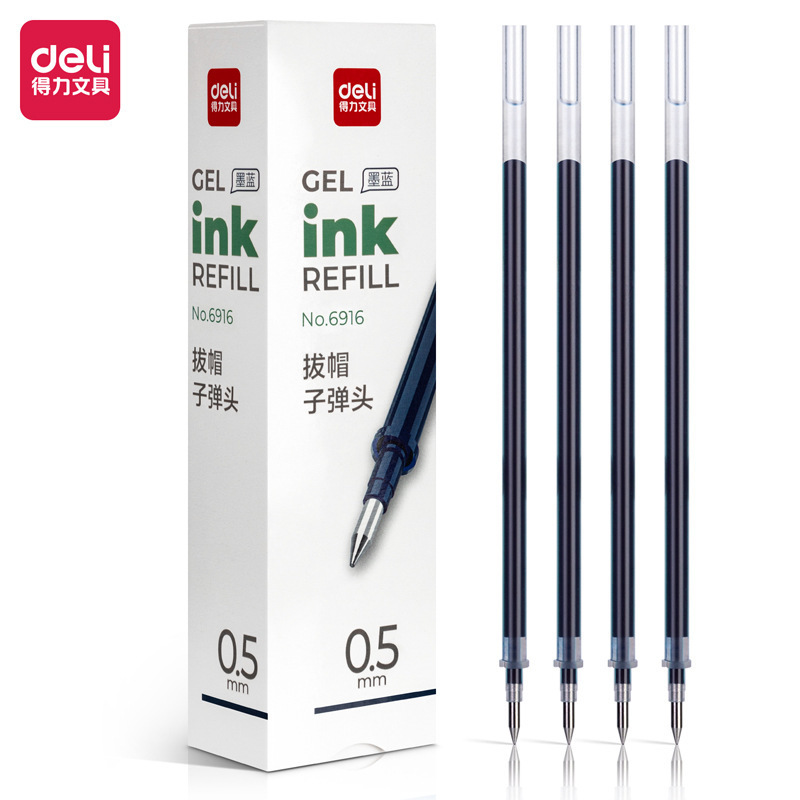 デリ 6916 リフィルオフィス 0.5 ミリメートル黒赤青弾丸ペンゲルペンリフィル文具卸売|undefined
