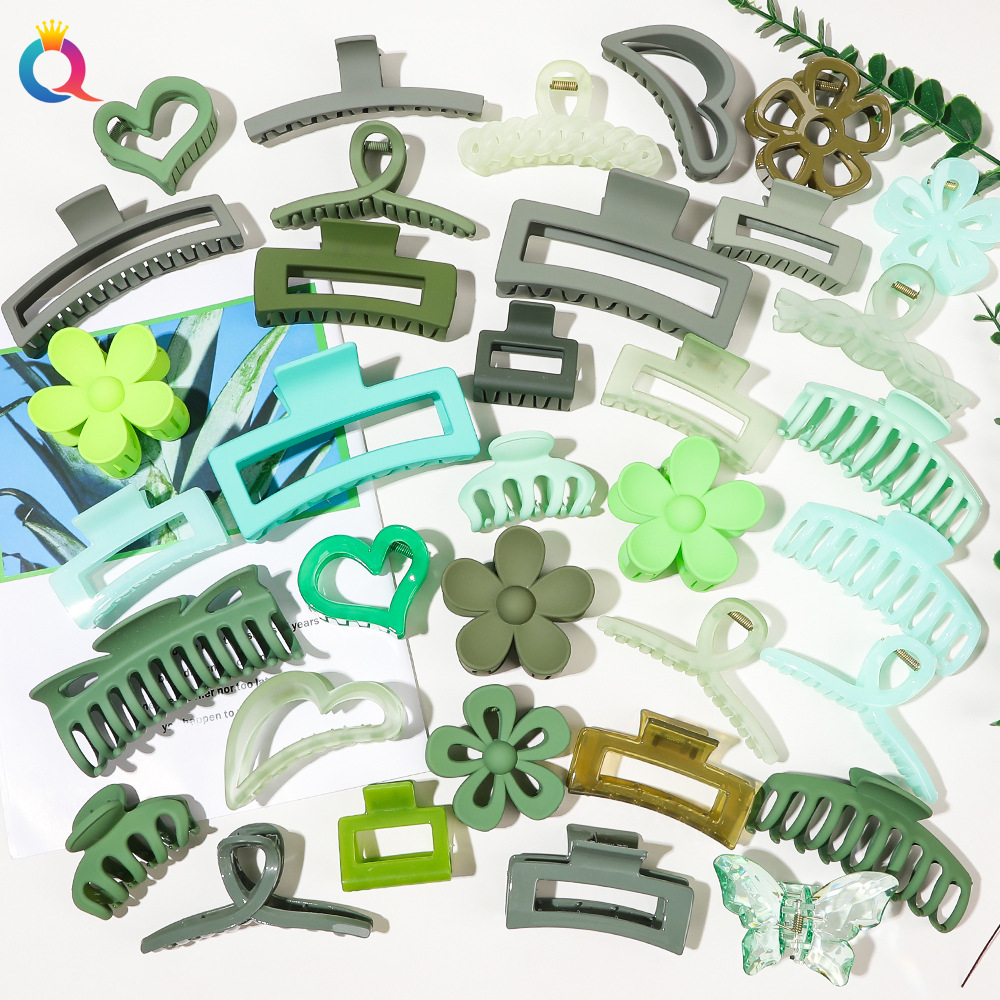1 Piece Quantity Sweet Heart Shape Flower Butterfly Plastic Hair Claws 1 Piece