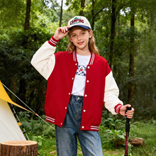 工厂定制SHEIN TEMU秋季男/女童棒球服外套夹克潮流休闲飞行夹克