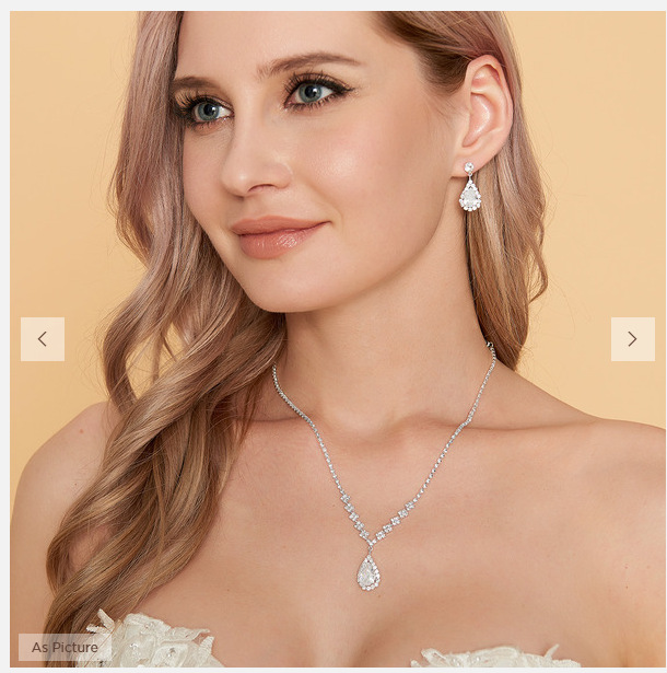 Fashionable geometric necklace drop-shaped