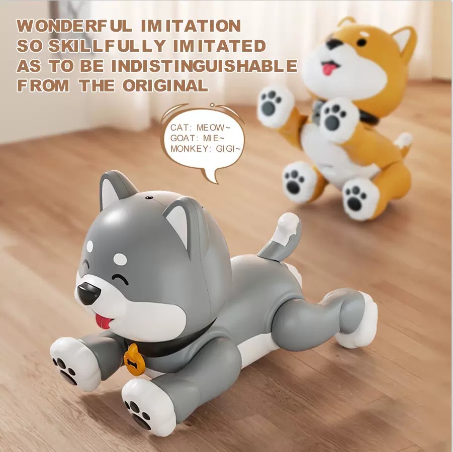 Juguetes transfronterizos nuevos productos K47 perros de madera toque inteligente control remoto acrobacias robot perro música programación de baile