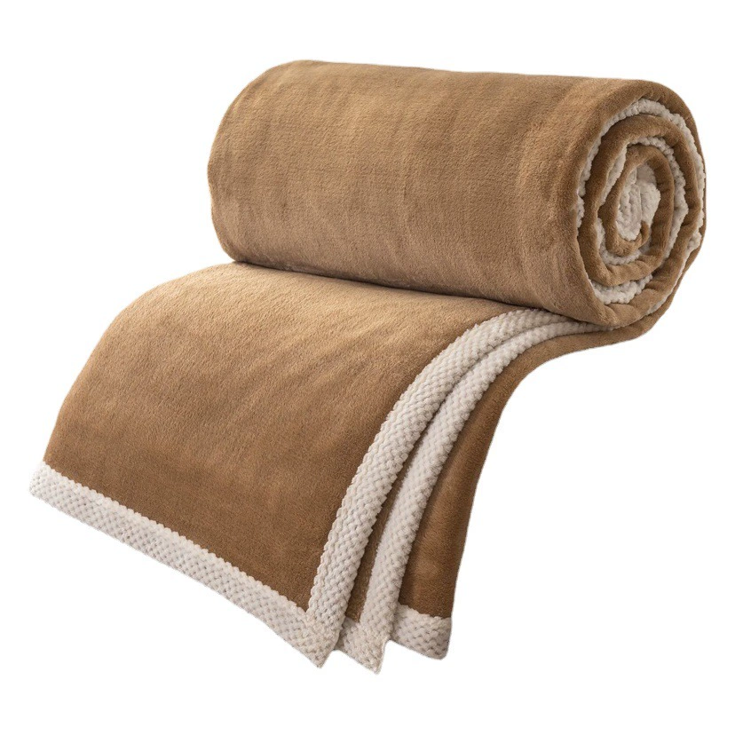 Праздничные взрывы в Интернете Двустороннее утолщенное молочное бархатное одеяло Фланцевое одеяло Зимняя простыня Маленькое одеяло Одеяло для ворса