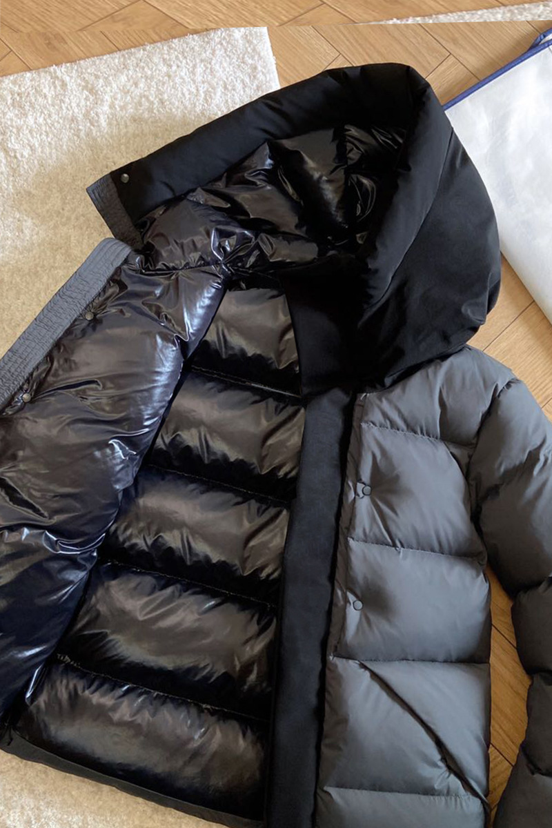 Warme Herren Puffer Jacke In Schwarz Für Den Winter Als Unisex_voghion.com
